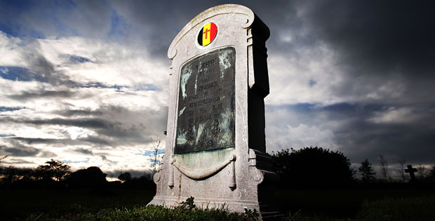 RESTING PLACE: Pieter Vermote’s headstone stands alone in the old Winterton Hospital cemetery on the northern edge of Sedgefield